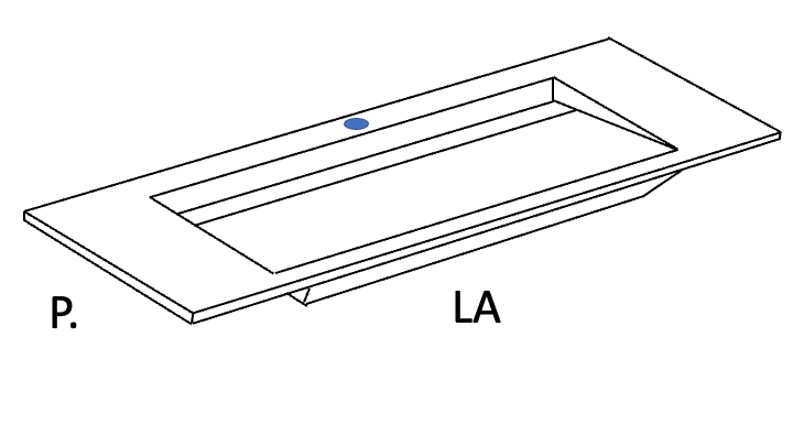 Vasque encastrable, lavabo 120 cm, Solid-Surface LONDON XL 120-SF SOLID