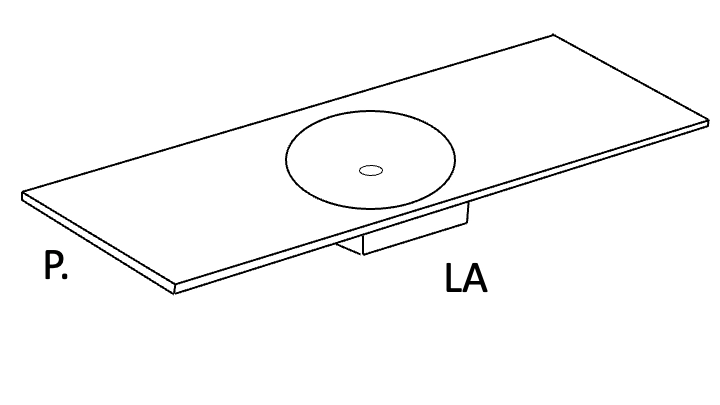 Inset basin, round washbasin, resin TONDA ⦰31 ST