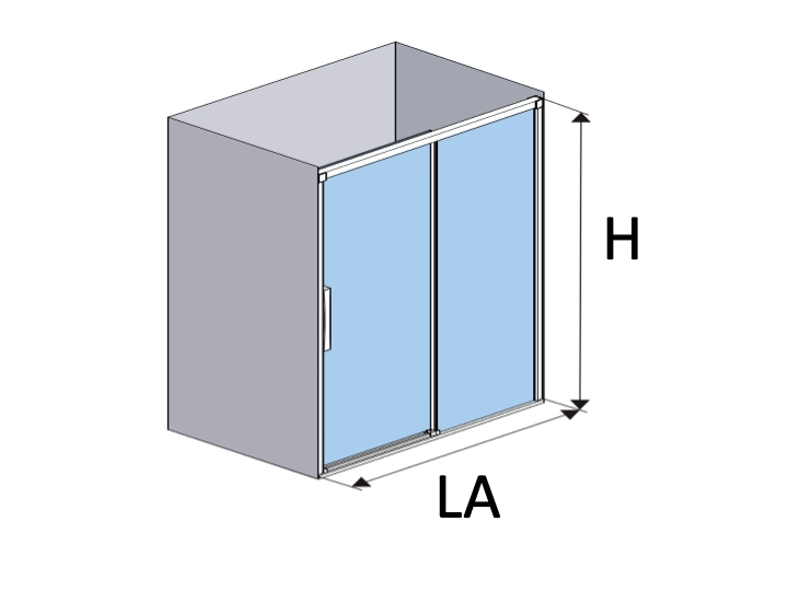 Paroi de douche coulissante, sur mesure - HITADOS
