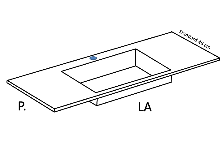 Vasque encastrable, lavabo étroit, résine SEVILLA SMALL MA
