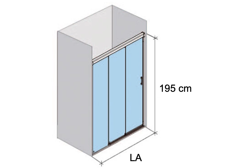 Paroi de douche double porte coulissante intérieur - DUBLINO