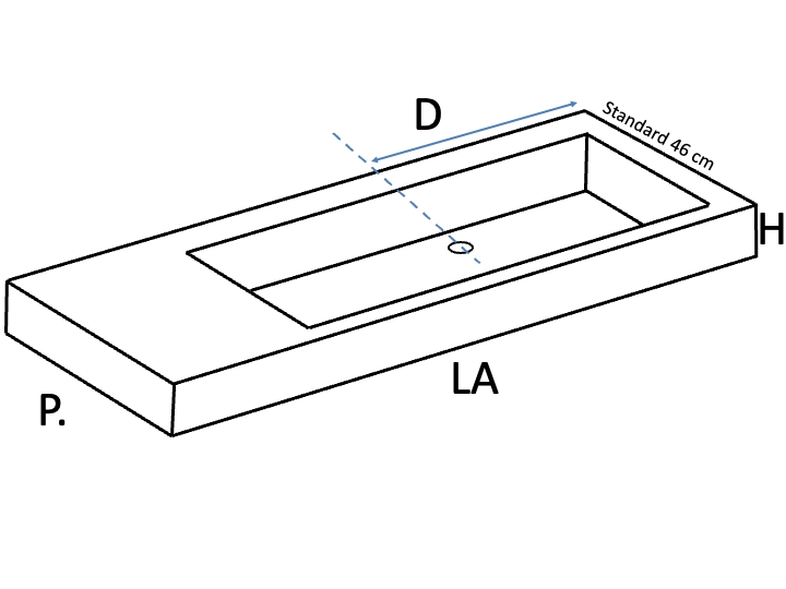 Wall-hung washbasin, washbasin 96 cm, SEVILLA XXL 96 SA resin