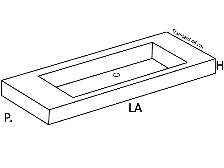 Wall-hung washbasin, washbasin 96 cm, SEVILLA XXL 96 SA resin