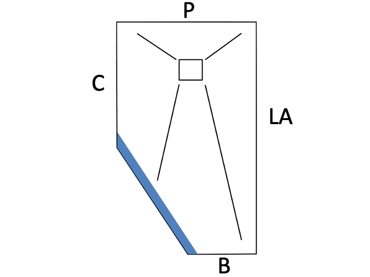 Receveur de douche pentagonal avec seuil anti-débordement – FRAME-OPEN