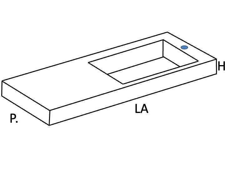 Håndvask, specialfremstillet, ophængt, LEEDS LV55 resin