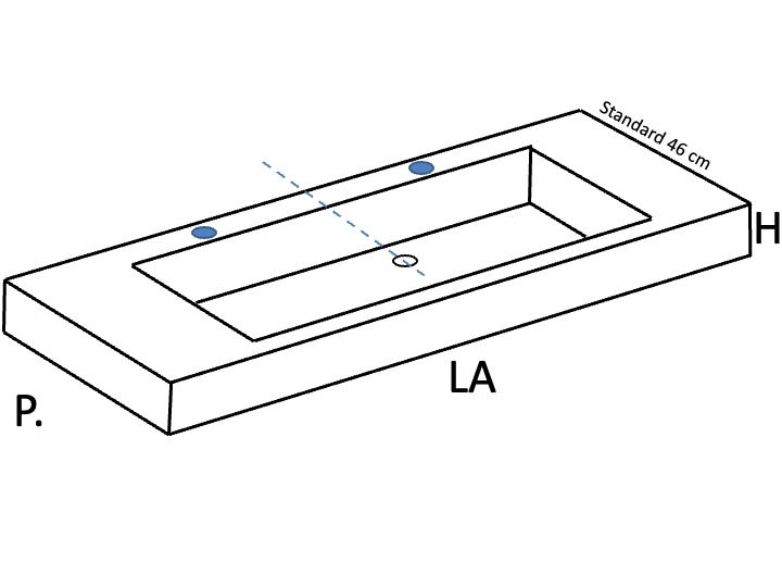 Wall-hung washbasin, washbasin 96 cm, SEVILLA XXL 96 SA resin