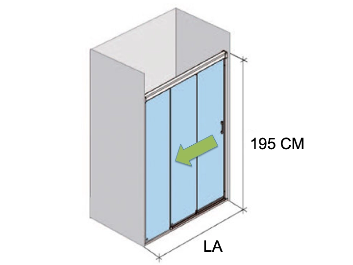 Paroi de douche coulissante, avec une large ouverture - DUBLYN