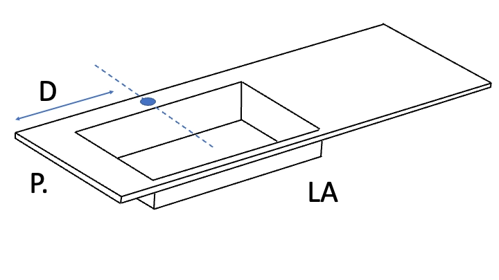Vasque encastrable,  sur mesure,  Solid-Surface, LEEDS 50 SF SOLID