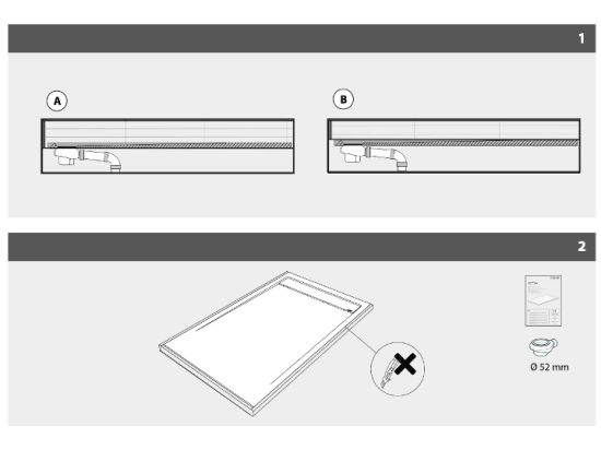 Pour installer un bac à douche extra-plat, préparez un sol lisse et de niveau. Respectez les instructions de mise en place et de scellement du receveur. Réalisez des joints d'étanchéité.
