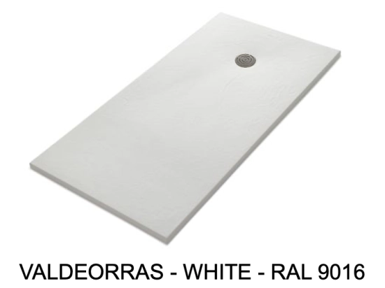 Receveur de douche, haut de gamme, Largeur 65 à 210 X 65 à 100 cm, résine pleine masse, finition lisse anti ardoise PN18, Garantie 5 ans, Livraison rapide et offerte