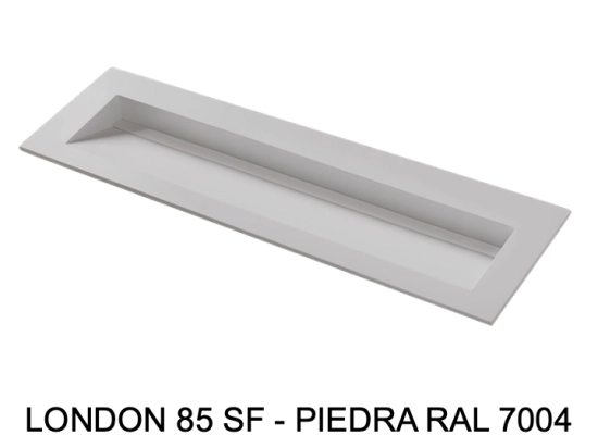 Plan vasque, bassin incliné grand taille 85 cm : L 100 à 201 x P 40 à 51 cm, finition lisse mate, 10 couleurs au choix, , résine Akrytan® teinté dans la masse, Livraison Offerte.