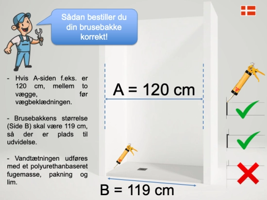 Det kræver lidt omtanke at bestille den ideelle bruseniche. Mål pladsen, og vælg den rigtige størrelse. Tøv ikke med at vælge skræddersyede mål for at få den perfekte indretning.