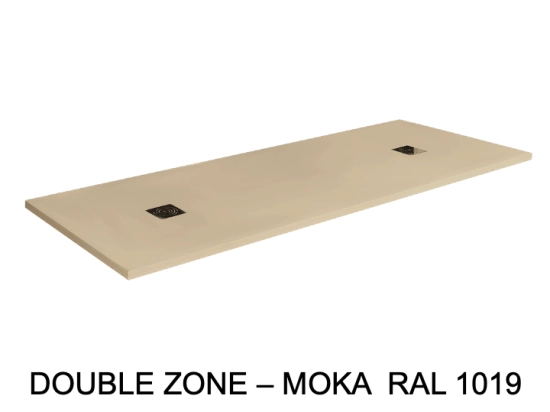 Receveur de douche, sur mesure : Largeur 160 à 210 cm x l. 70 à 100 cm. Bac à douche en résine anti glissant, finition misse, 10 couleurs, Livraison offerte