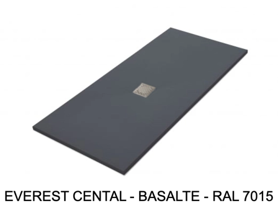 Receveur de douche, bonde centrale, haut de gamme, Largeur 75 à 200 X 75 à 100 cm, résine pleine masse anti glissante PN24, 10 couleurs, Garantie 5 ans, Livraison rapide et offerte