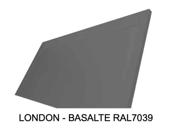 Receveur de douche extra plat, grande taille, caniveau, évacuation grande largeur : L. 110 à 300 cm x l. 70 à 100 cm, résine Akrytan® anti glissant, 10 couleurs, Livraison offerte