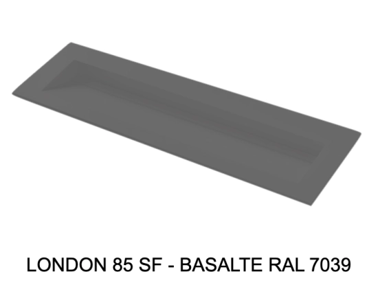 Plan vasque, bassin incliné grand taille 85 cm : L 100 à 201 x P 40 à 51 cm, finition lisse mate, 10 couleurs au choix, , résine Akrytan® teinté dans la masse, Livraison Offerte.