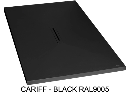 Receveur de douche, sur mesure : Largeur 120 à 200 cm x l. 70 à 100 cm. Bac à douche en résine Akrytan® anti glissant, finition ardoise, 10 couleurs, Livraison offerte et rapide