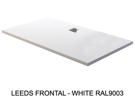 Receveur de douche, sur mesure : Largeur 120 à 300 cm x l. 70 à 150 cm. Bac à douche en résine Akrytan® anti glissant, finition misse, 10 couleurs, Livraison offerte et rapide