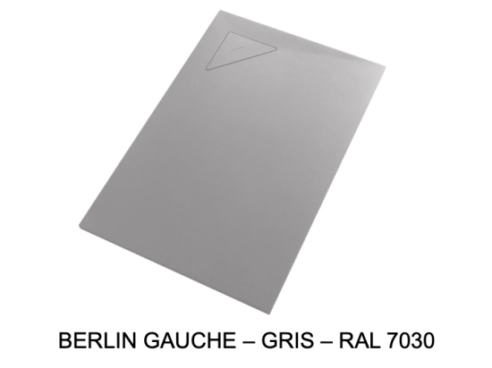 Receveur de douche design, avec évacuation d'eau en angle à 17 x 17 cm, Largeur 100 à 200 x l. 70 à 100 cm, anti glissant, fabrication sur mesure au cm, LIVRAISON OFFERT