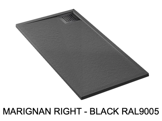 Receveur de douche, sur mesure : Largeur 100 à 300 cm x l. 70 à 150 cm. Bac à douche en résine Akrytan® anti glissant, finition misse, 10 couleurs, Livraison offerte et rapide