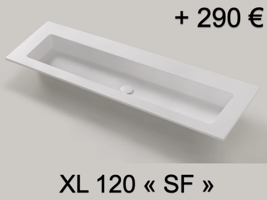 Plan vasque lavabo sur mesure : L 50 à 400 x P 30 à 65 cm, finition lisse mate, 10 couleurs au choix, Anti bactérien, résine Akrytan® teinté dans la masse, Livraison Offerte.