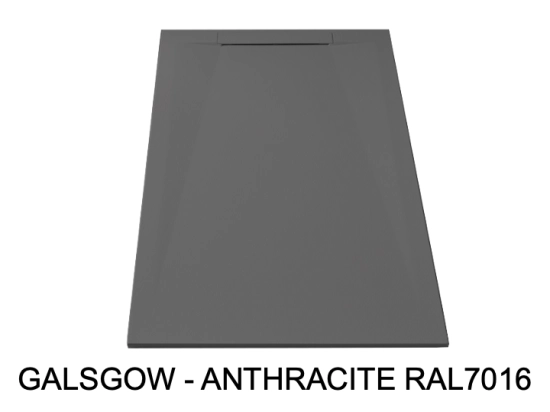 Receveur de douche extra-plat avec une évacuation discrète et élégante : L. 100 à 200 cm x l. 70 à 100 cm, résine Akrytan® anti glissant, 10 couleurs, Livraison offerte et rapide