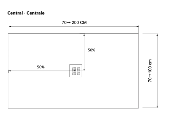 Receveur de douche, sur mesure : Largeur 100 à 200 cm x l. 70 à 100 cm. Bac à douche en résine Akrytan® anti glissant, finition ardoise, 10 couleurs, Livraison offerte et rapide