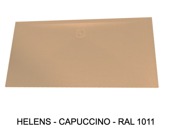 Receveur de douche, avec position évacuation à vingt centimètre du bord, L. 180 à 200 x l. 65 à 100 cm, résine pleine masse anti glissante PN24, Garantie 5 ans, Livraison offerte