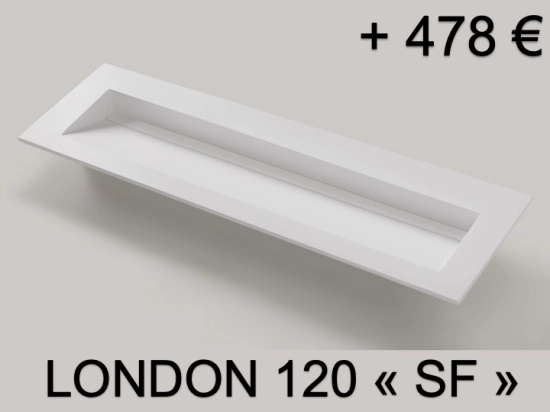 Plan vasque lavabo sur mesure : L 50 à 400 x P 30 à 65 cm, finition lisse mate, 10 couleurs au choix, Anti bactérien, résine Akrytan® teinté dans la masse, Livraison Offerte.