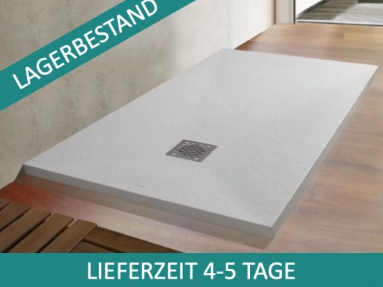Duschwanne, nach Maß oder zuschneidbar, STOCK VERFÜGBAR, Größe 65 bis 120 X 65 bis 210 cm, 5 Jahre Garantie, SCHNELLE LIEFERUNG in 4 bis 5 Tagen, KOSTENLOS, Vollkunstharz PN24.