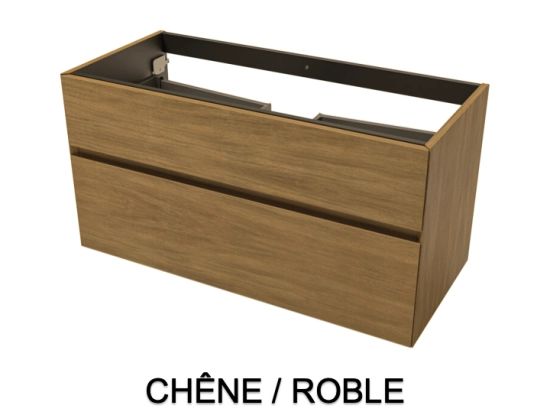 Meuble sous-vasque, finition bois ou couleurs, deux tiroirs à onglet, Largeur 60, 70, 80, 100, 120 et 140 cm, Profondeur 45 cm, Hauteur 55 cm, Stock disponible, LIVRAISON OFFERTE