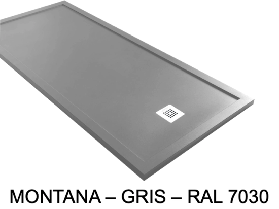 Receveur de douche, sur mesure, largeur 60 à 210 cm X 60 à 100 cm, Garantie 5 ans, résine pleine masse PN24 de couleurs, LIVRAISON RAPIDE, OFFERTE
