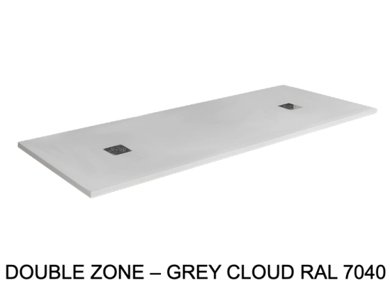 Receveur de douche, sur mesure : Largeur 160 à 210 cm x l. 70 à 100 cm. Bac à douche en résine anti glissant, finition misse, 10 couleurs, Livraison offerte