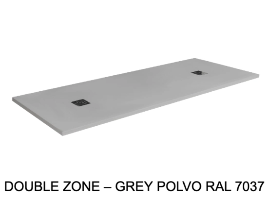 Receveur de douche, sur mesure : Largeur 160 à 210 cm x l. 70 à 100 cm. Bac à douche en résine anti glissant, finition misse, 10 couleurs, Livraison offerte