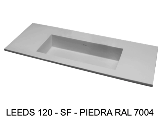 Plan vasque lavabo sur mesure : L 130 à 201 x P 40 à 51 cm, finition lisse mate, 10 couleurs au choix, Anti bactérien, résine Akrytan® teinté dans la masse, Livraison Offerte.