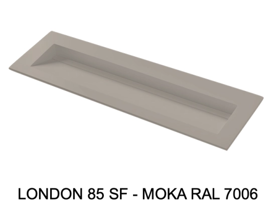 Plan vasque, bassin incliné grand taille 120 cm : L 130 à 201 x P 40 à 51 cm, finition lisse mate, 10 couleurs au choix, , résine Akrytan® teinté dans la masse, Livraison Offerte.