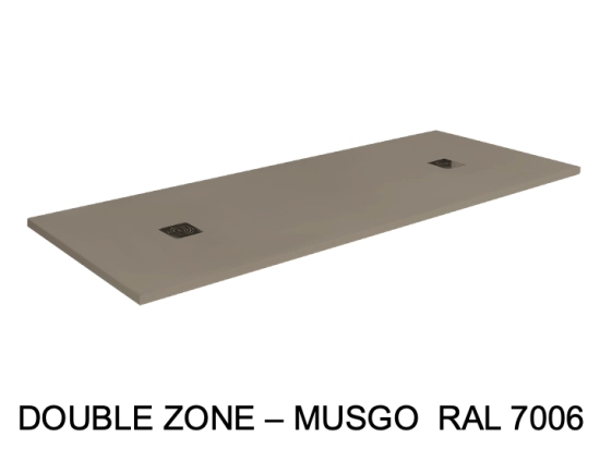 Receveur de douche, sur mesure : Largeur 160 à 210 cm x l. 70 à 100 cm. Bac à douche en résine anti glissant, finition misse, 10 couleurs, Livraison offerte