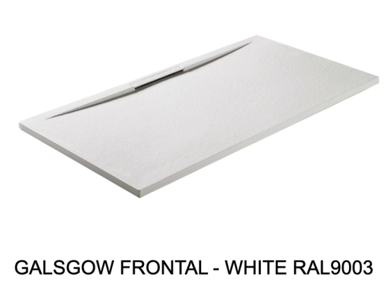 Receveur de douche extra-plat avec une évacuation sur la grande largeur, L. 100 à 180 cm x l. 70 à 100 cm, résine Akrytan® anti glissant, 10 couleurs, Livraison offerte et rapide