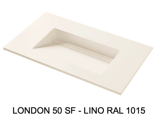 Plan vasque lavabo sur mesure : L 60 à 201 x P 40 à 51 cm, finition lisse mate, 10 couleurs au choix, Anti bactérien, résine Akrytan® teinté dans la masse, Livraison Offerte.