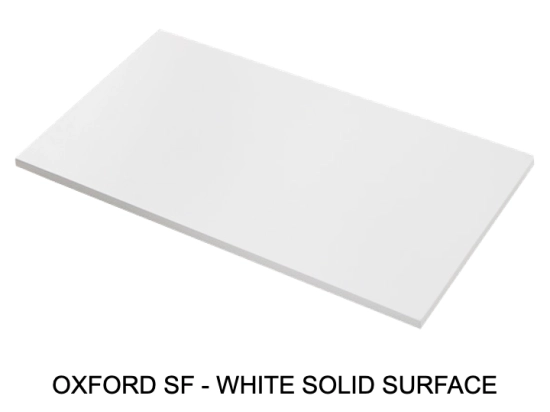 Plan de toilette suspendu, pour vasque à poser, L 50 à 201 x P 30 à 51 cm, finition lisse mate, 10 couleurs au choix, Anti bactérien, résine Akrytan®, Livraison Offerte.