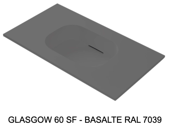 Plan vasque système d’évacuation discret L 40 à 201 x P 40 à 51 cm, finition lisse mate, 10 couleurs, Anti bactérien, résine Akrytan® teinté dans la masse, Livraison Offerte.