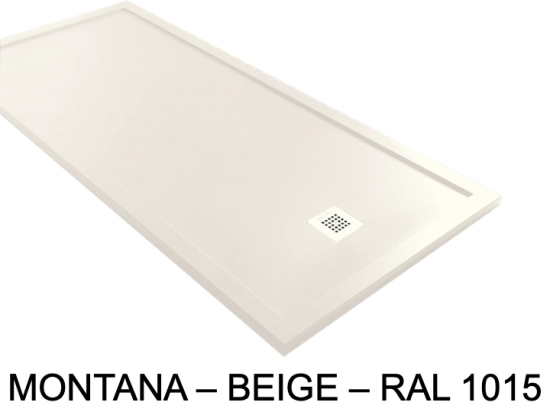 Receveur de douche, sur mesure, largeur 60 à 210 cm X 60 à 100 cm, Garantie 5 ans, résine pleine masse PN24 de couleurs, LIVRAISON RAPIDE, OFFERTE
