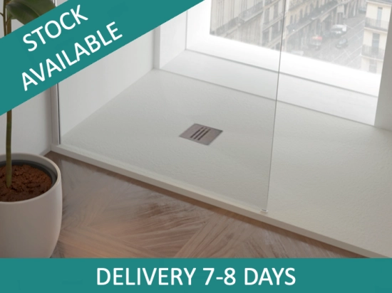 Shower tray, made to measure or can be cut to size, AVAILABLE FROM STOCK, size 65 to 100 X 65 to 210 cm, 5-year guarantee, FAST DELIVERY in 7 to 8 days, FREE OF CHARGE, full resin PN24.