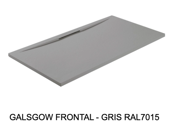 Receveur de douche extra-plat avec une évacuation sur la grande largeur, L. 100 à 180 cm x l. 70 à 100 cm, résine Akrytan® anti glissant, 10 couleurs, Livraison offerte et rapide