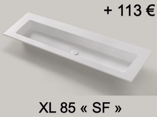 Plan vasque lavabo sur mesure : L 50 à 400 x P 30 à 65 cm, finition lisse mate, 10 couleurs au choix, Anti bactérien, résine Akrytan® teinté dans la masse, Livraison Offerte.