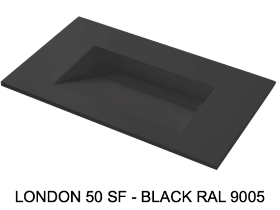 Plan vasque lavabo sur mesure : L 60 à 201 x P 40 à 51 cm, finition lisse mate, 10 couleurs au choix, Anti bactérien, résine Akrytan® teinté dans la masse, Livraison Offerte.