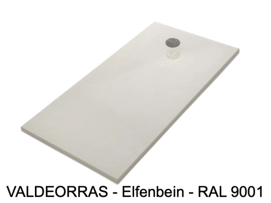 Receveur de douche, haut de gamme, Largeur 65 à 210 X 65 à 100 cm, résine pleine masse, finition lisse anti ardoise PN18, Garantie 5 ans, Livraison rapide et offerte