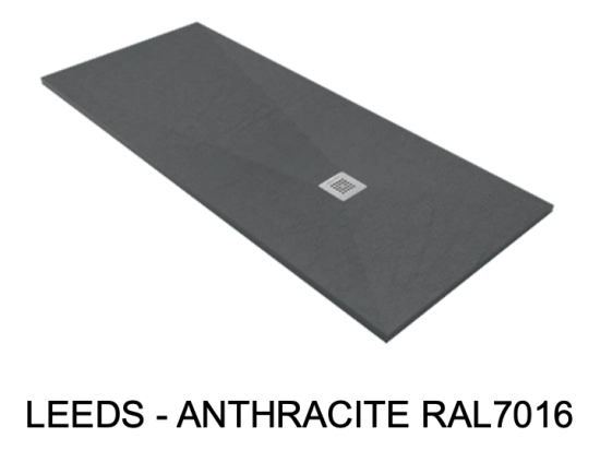 Receveur de douche, sur mesure : Largeur 100 à 210 cm x l. 70 à 110 cm. Bac à douche en résine Akrytan® anti glissant, finition lisse, 10 couleurs, Livraison offerte et rapide