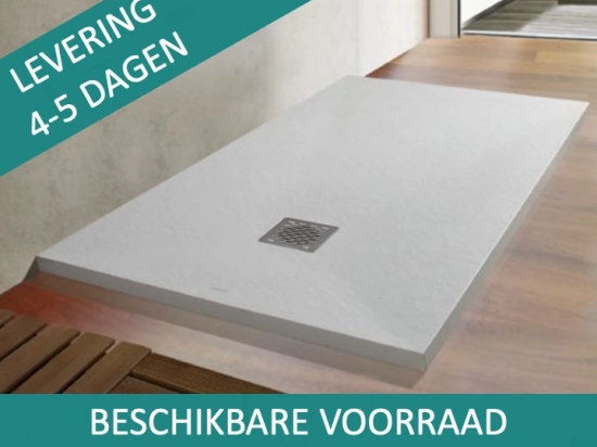 Douchebak, op maat gemaakt of op maat te snijden, VOORRAADBAAR, afmetingen 65 tot 120 X 65 tot 210 cm, 5 jaar garantie, SNELLE LEVERING in 4 tot 5 dagen, GRATIS, volledig van hars PN24.