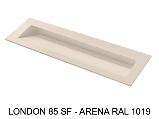 Plan vasque, bassin incliné grand taille 120 cm : L 130 à 201 x P 40 à 51 cm, finition lisse mate, 10 couleurs au choix, , résine Akrytan® teinté dans la masse, Livraison Offerte.